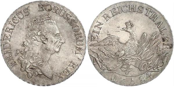 1 Thaler Kingdom of Prussia (1701-1918) Silver Frederick II of Prussia (1712 – 1786)