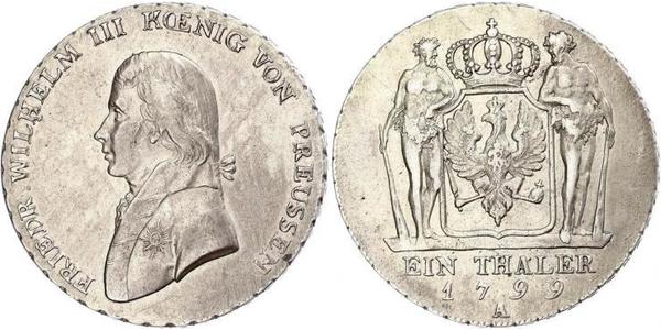 1 Thaler Kingdom of Prussia (1701-1918) Silver Frederick William III of Prussia (1770 -1840)