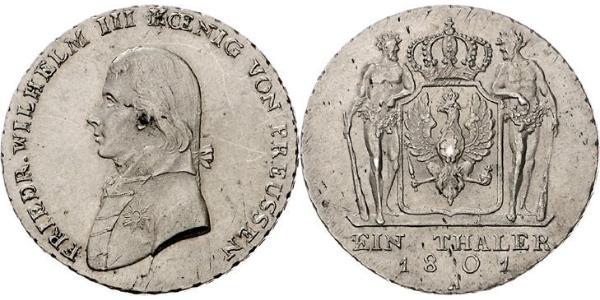 1 Thaler Kingdom of Prussia (1701-1918) Silver Frederick William III of Prussia (1770 -1840)