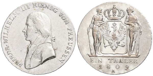 1 Thaler Kingdom of Prussia (1701-1918) Silver Frederick William III of Prussia (1770 -1840)