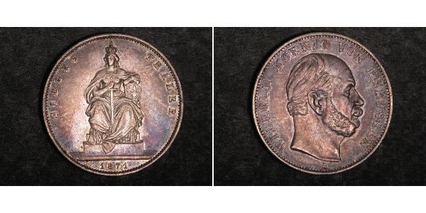 1 Thaler Kingdom of Prussia (1701-1918) Silver Wilhelm I, German Emperor (1797-1888)