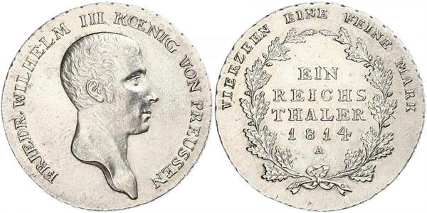 1 Thaler Kingdom of Prussia (1701-1918) Silver Frederick William III of Prussia (1770 -1840)