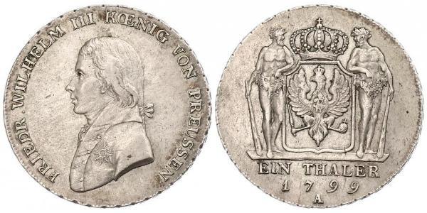 1 Thaler Kingdom of Prussia (1701-1918) Silver Frederick William III of Prussia (1770 -1840)