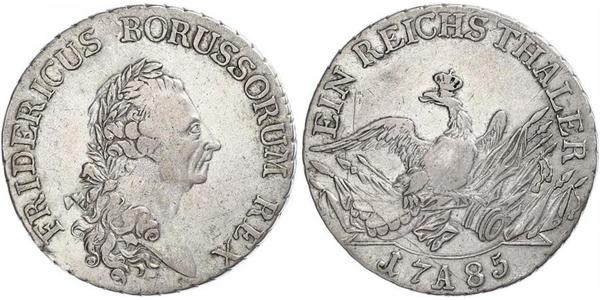 1 Thaler Kingdom of Prussia (1701-1918) Silver Frederick II of Prussia (1712 – 1786)