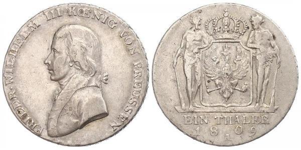 1 Thaler Kingdom of Prussia (1701-1918) Silver Frederick William III of Prussia (1770 -1840)
