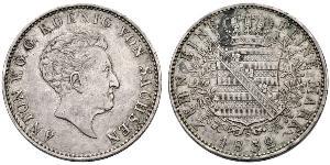 1 Thaler Kingdom of Saxony (1806 - 1918) Silver 