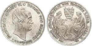 1 Thaler Kingdom of Saxony (1806 - 1918) Silver Frederick Augustus II of Saxony