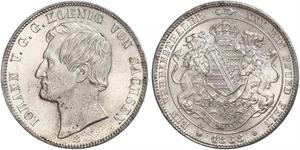 1 Thaler Kingdom of Saxony (1806 - 1918) Silver John of Saxony