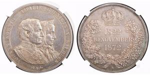 1 Thaler Kingdom of Saxony (1806 - 1918) Silver John of Saxony