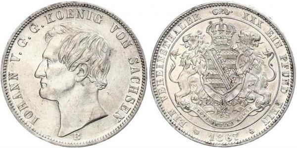 1 Thaler Kingdom of Saxony (1806 - 1918) Silver John of Saxony