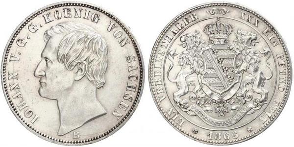 1 Thaler Kingdom of Saxony (1806 - 1918) Silver John of Saxony