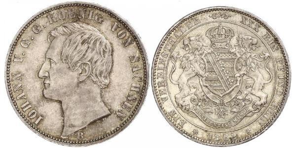 1 Thaler Kingdom of Saxony (1806 - 1918) Silver John of Saxony