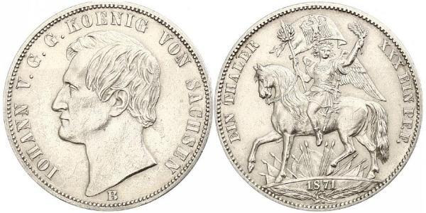 1 Thaler Kingdom of Saxony (1806 - 1918) Silver John of Saxony