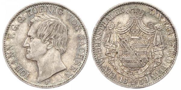 1 Thaler Kingdom of Saxony (1806 - 1918) Silver John of Saxony