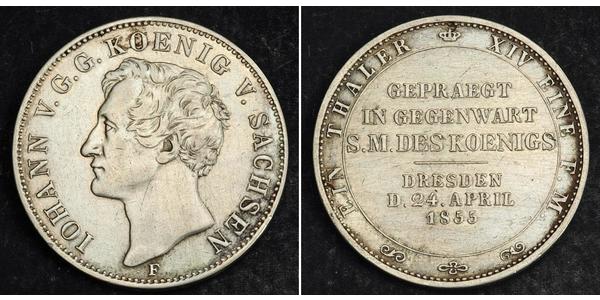 1 Thaler Kingdom of Saxony (1806 - 1918) Silver John of Saxony