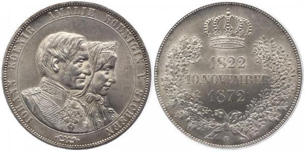 1 Thaler Kingdom of Saxony (1806 - 1918) Silver John of Saxony