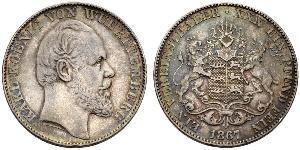 1 Thaler Kingdom of Württemberg (1806-1918) Silver Charles I of Württemberg