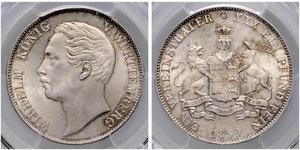 1 Thaler Kingdom of Württemberg (1806-1918) Silver William I of Württemberg