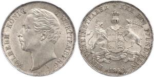 1 Thaler Kingdom of Württemberg (1806-1918) Silver William I of Württemberg