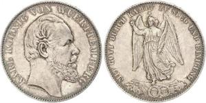 1 Thaler Kingdom of Württemberg (1806-1918) Silver Charles I of Württemberg