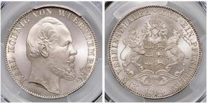 1 Thaler Kingdom of Württemberg (1806-1918) Silver Charles I of Württemberg