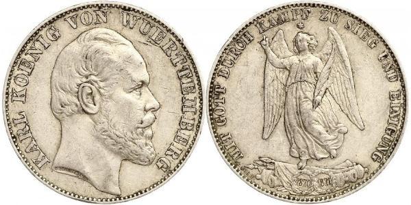 1 Thaler Kingdom of Württemberg (1806-1918) Silver Charles I of Württemberg