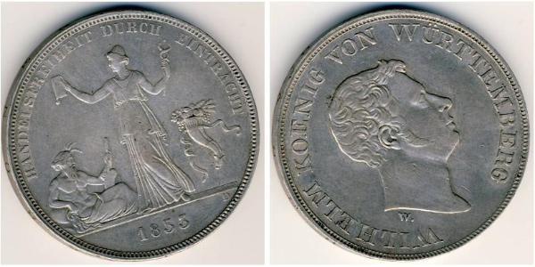 1 Thaler Kingdom of Württemberg (1806-1918) Silver 