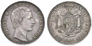 1 Thaler Liechtenstein Silver Johann II, Prince of Liechtenstein (1840-1929)