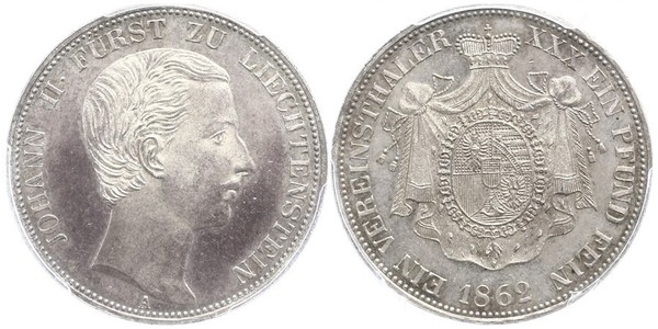 1 Thaler Liechtenstein Silver Johann II, Prince of Liechtenstein (1840-1929)