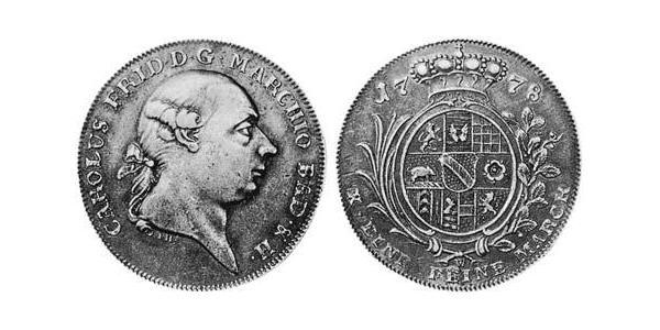 1 Thaler Margrave of Baden-Durlach (1535 - 1771) Silver 