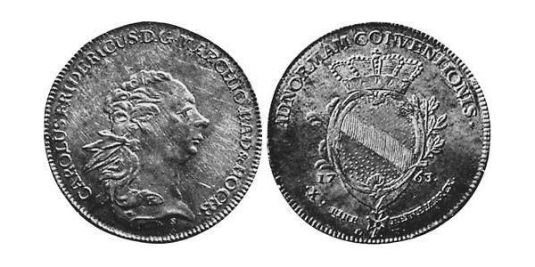 1 Thaler Margrave of Baden-Durlach (1535 - 1771) Silver 