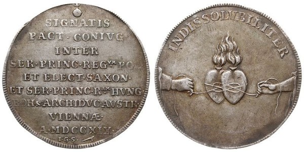 1 Thaler Polish-Lithuanian Commonwealth (1569-1795) Silver Augustus II the Strong (1670 - 1733)