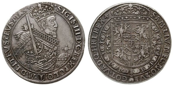 1 Thaler Polish-Lithuanian Commonwealth (1569-1795) Silver Sigismund III of Poland