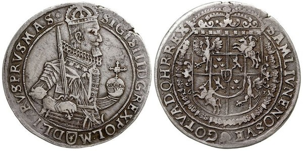 1 Thaler Polish-Lithuanian Commonwealth (1569-1795) Silver Sigismund III of Poland