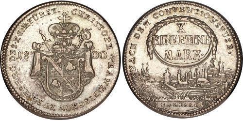 1 Thaler Prince-Bishopric of Bamberg (1245–1802) Silver 