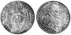 1 Thaler Principality of Ansbach (1398–1792) Silver Charles Alexander, Margrave of Brandenburg-Ansbach (1736 – 1806)