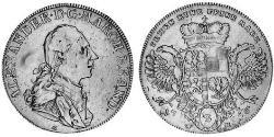 1 Thaler Principality of Ansbach (1398–1792) Silver Charles Alexander, Margrave of Brandenburg-Ansbach (1736 – 1806)