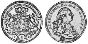 1 Thaler Principality of Ansbach (1398–1792) Silver Charles Alexander, Margrave of Brandenburg-Ansbach (1736 – 1806)