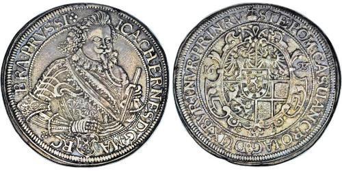 1 Thaler Principality of Ansbach (1398–1792) Silver Joachim Ernst, Margrave of Brandenburg-Ansbach (1583 – 1625)