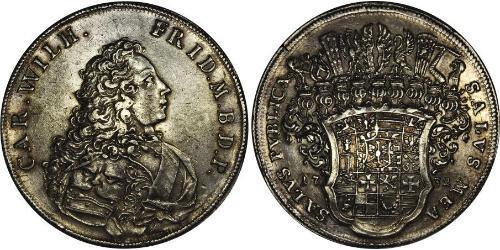 1 Thaler Principality of Ansbach (1398–1792) Silver Charles William Frederick, Margrave of Brandenburg-Ansbach (1712 – 1757)