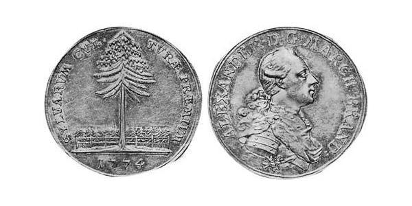 1 Thaler Principality of Ansbach (1398–1792) Silver Charles Alexander, Margrave of Brandenburg-Ansbach (1736 – 1806)