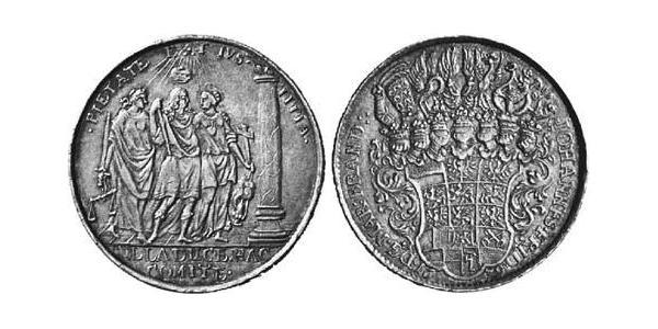 1 Thaler Principality of Ansbach (1398–1792) Silver John Frederick, Margrave of Brandenburg-Ansbach (1654 – 1686)