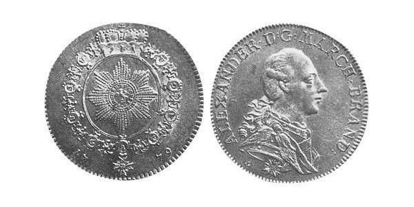 1 Thaler Principality of Ansbach (1398–1792) Silver Charles Alexander, Margrave of Brandenburg-Ansbach (1736 – 1806)