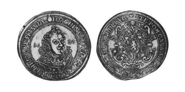 1 Thaler Principality of Ansbach (1398–1792) Silver Joachim Ernst, Margrave of Brandenburg-Ansbach (1583 – 1625)