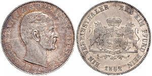 1 Thaler Principality of Reuss-Greiz (1778 - 1918) Silver Heinrich LXVII, Prince Reuss Younger Line