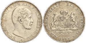 1 Thaler Principality of Reuss-Greiz (1778 - 1918) Silver Heinrich LXVII, Prince Reuss Younger Line