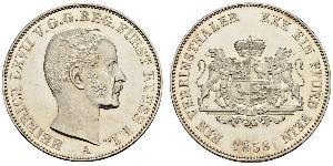 1 Thaler Principality of Reuss-Greiz (1778 - 1918) Silver Heinrich LXVII, Prince Reuss Younger Line