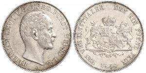 1 Thaler Principality of Reuss-Greiz (1778 - 1918) Silver Heinrich LXVII, Prince Reuss Younger Line