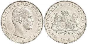 1 Thaler Principality of Reuss-Greiz (1778 - 1918) Silver Heinrich LXVII, Prince Reuss Younger Line