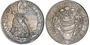 1 Thaler Principality of Transylvania (1571-1711) Silver Sigismund Báthory,  prince of Transylvania (1572 -1613)